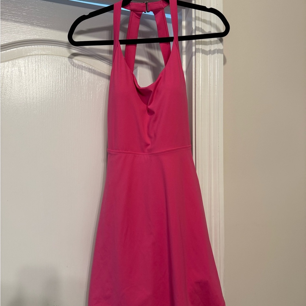 Vibrant Pink Halter Dress
